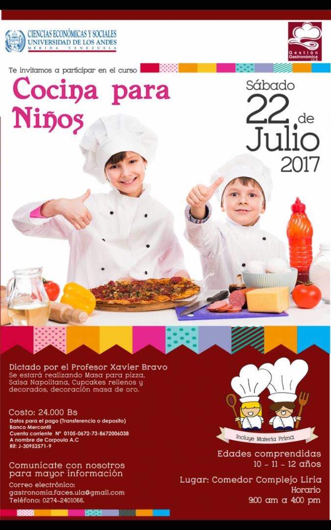 curso de cocina para niños